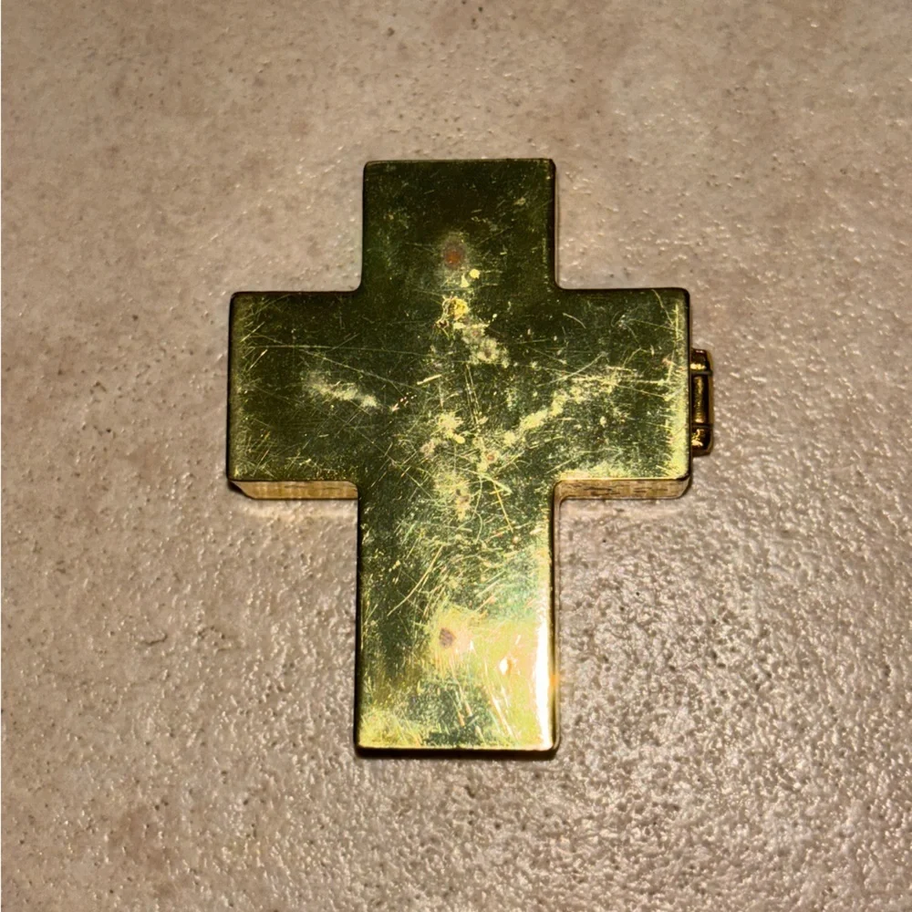 Vintage Gold Trinity Trinket Box  TBN Cross Box Christian